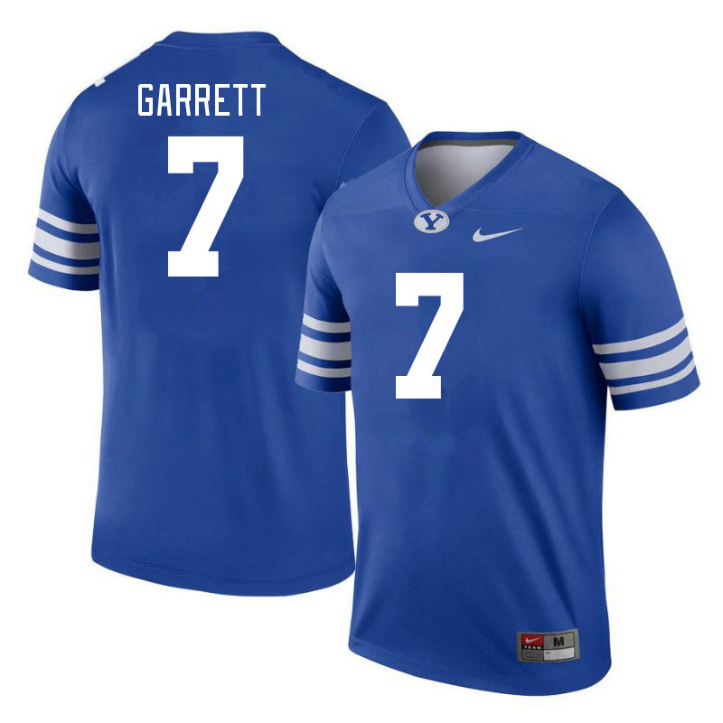 Men #7 Kamden Garrett BYU Cougars College Football Jerseys Stitched Sale-Royal